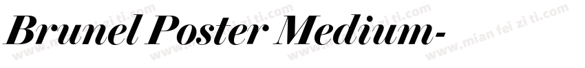 Brunel Poster Medium字体转换